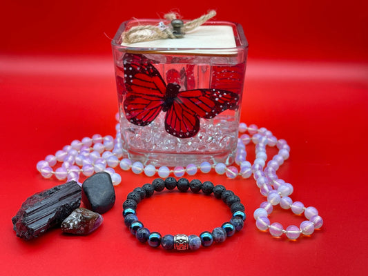 Sodalite / Hematite / Lava Stone Bracelet