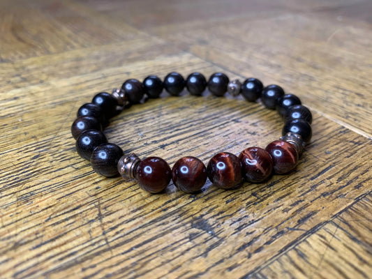 Red Tiger's Eye / Ebony Wood